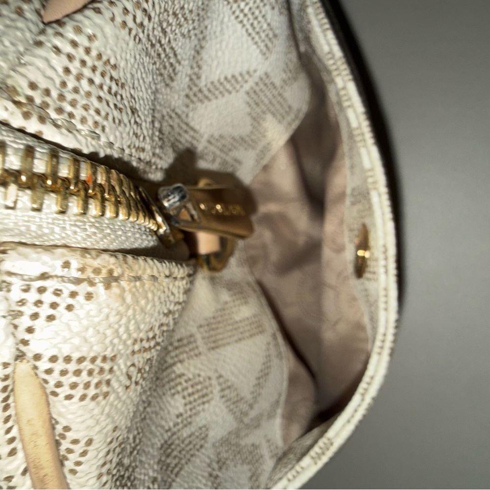 Michael Kors Beige and Gold Satchel - Picture 7 of 10